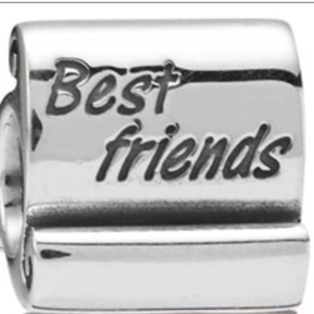 Pandora best friend scroll charm with bag